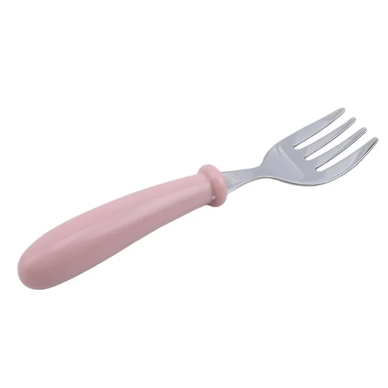Set Vaisselle Bébé – Cuillère & Fourchette en Acier Inox, Pratique