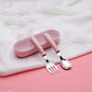 Set Vaisselle Bébé – Cuillère & Fourchette en Acier Inox, Pratique