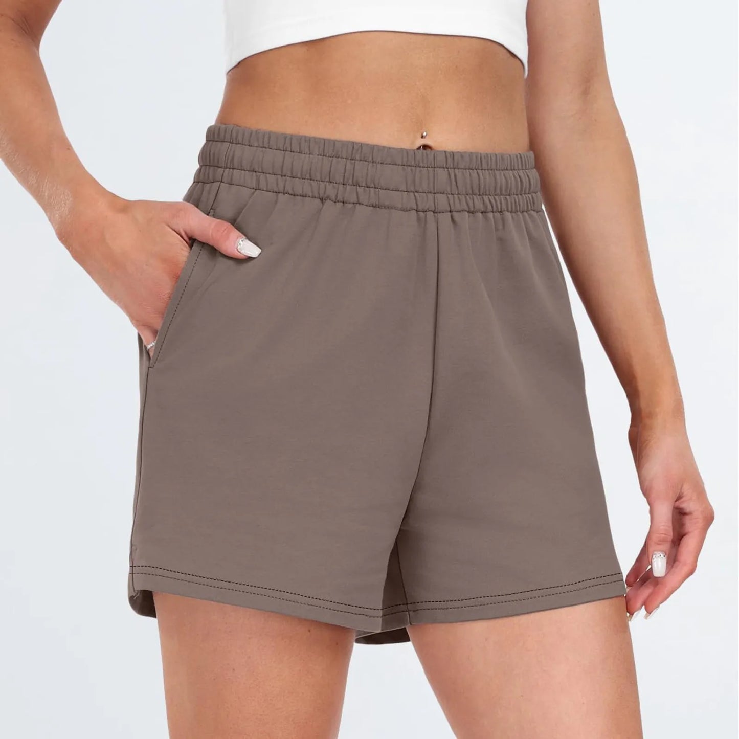 Shorts Femme – Taille Haute, Confortable & Poches