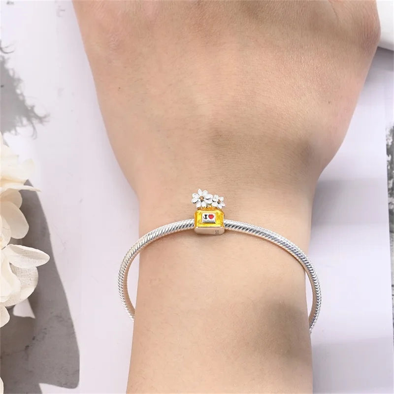 Charm S925 Couronne Parfum Rose