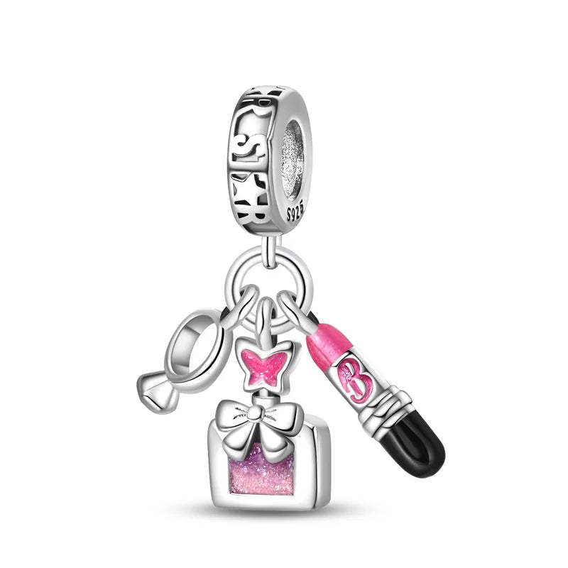 Charm S925 Couronne Parfum Rose