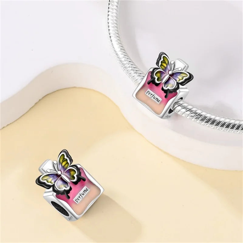 Charm S925 Couronne Parfum Rose