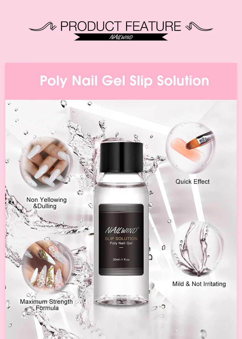 NAILWIND Gel Poly pour Extension 15/30ml Gel Acrylique Construction Rapide