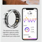 Bluetooth Diamond Smart Ring for Men and Women Wedding Jewelry Waterproof Titanium Steel with Step Sleep Heart Rate Monitor