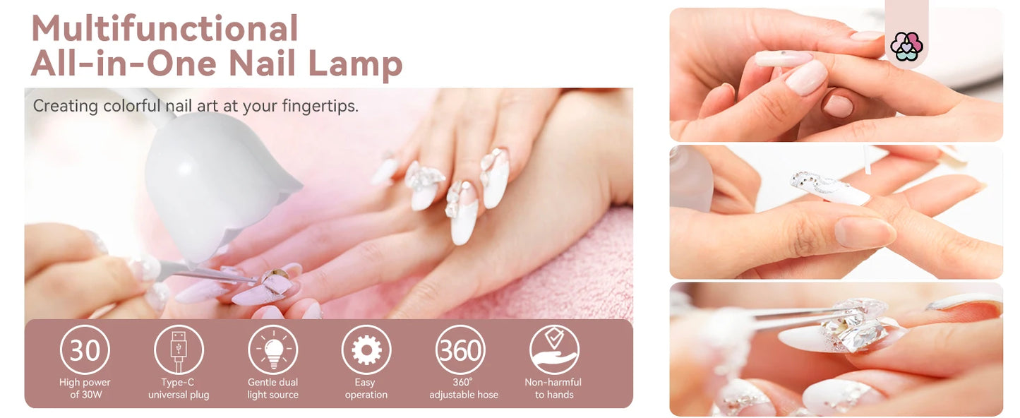 Lampe UV LED Mini Rechargeable – Séchage Rapide pour Vernis Gel