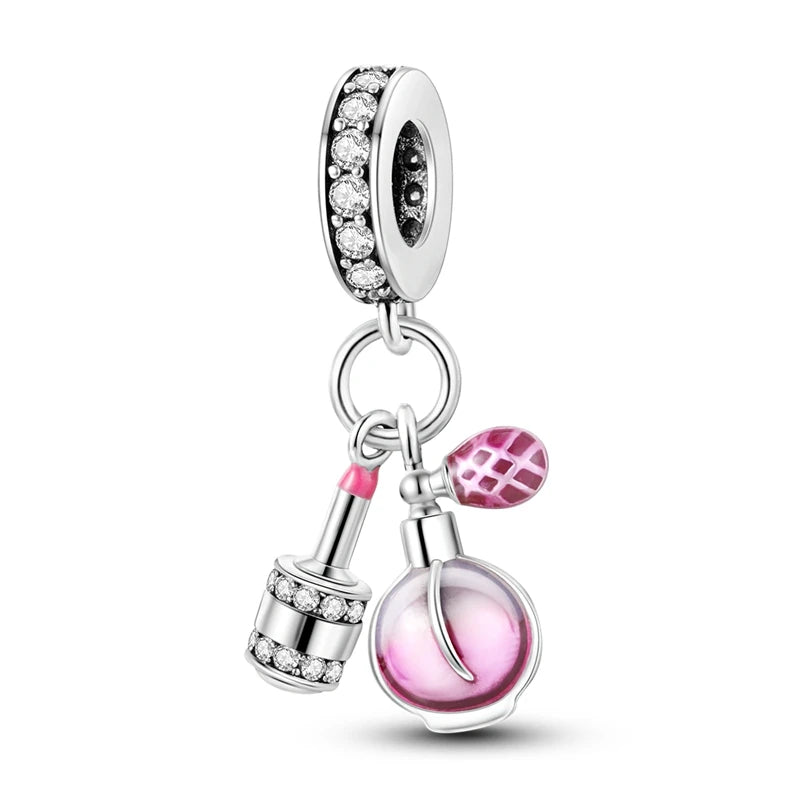 Charm S925 Couronne Parfum Rose