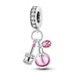 Charm S925 Couronne Parfum Rose