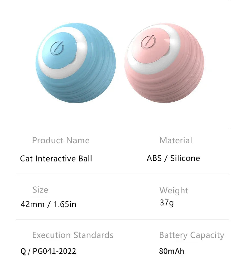 Balle Interactive Intelligente pour Chat – Jouet Automatique à Roulement
