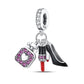 Charm S925 Couronne Parfum Rose