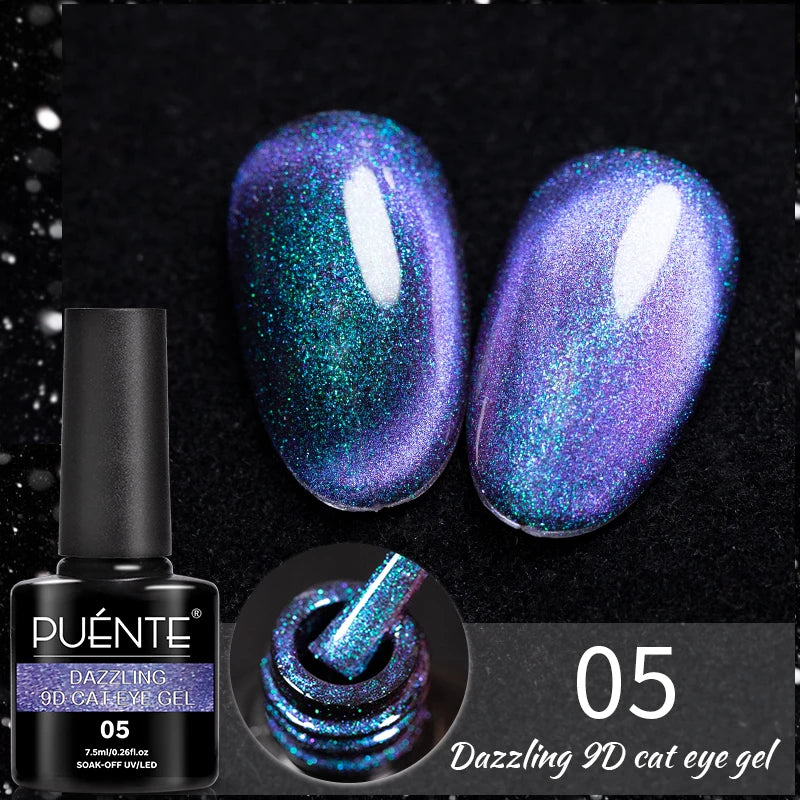 Gel Magnétique 7.5ml – Effet Argentée & Aurora, Manucure UV