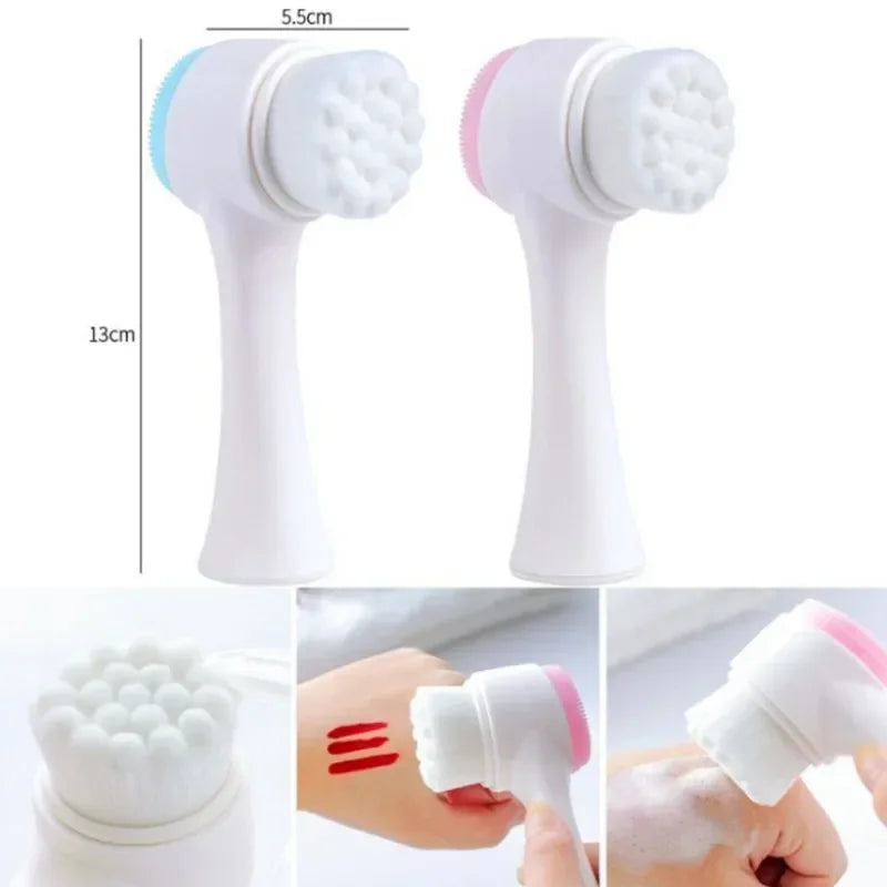 Brosse Visage 3D – Silicone Doux & Massage Nettoyant