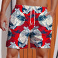 Short de Bain Homme – Impression Requin & Bateau Ukiyo-E