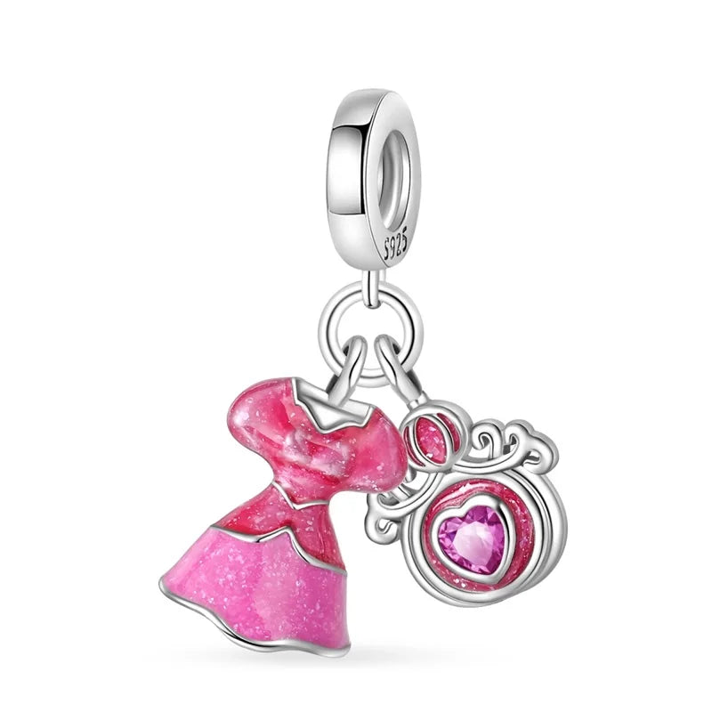 Charm S925 Couronne Parfum Rose