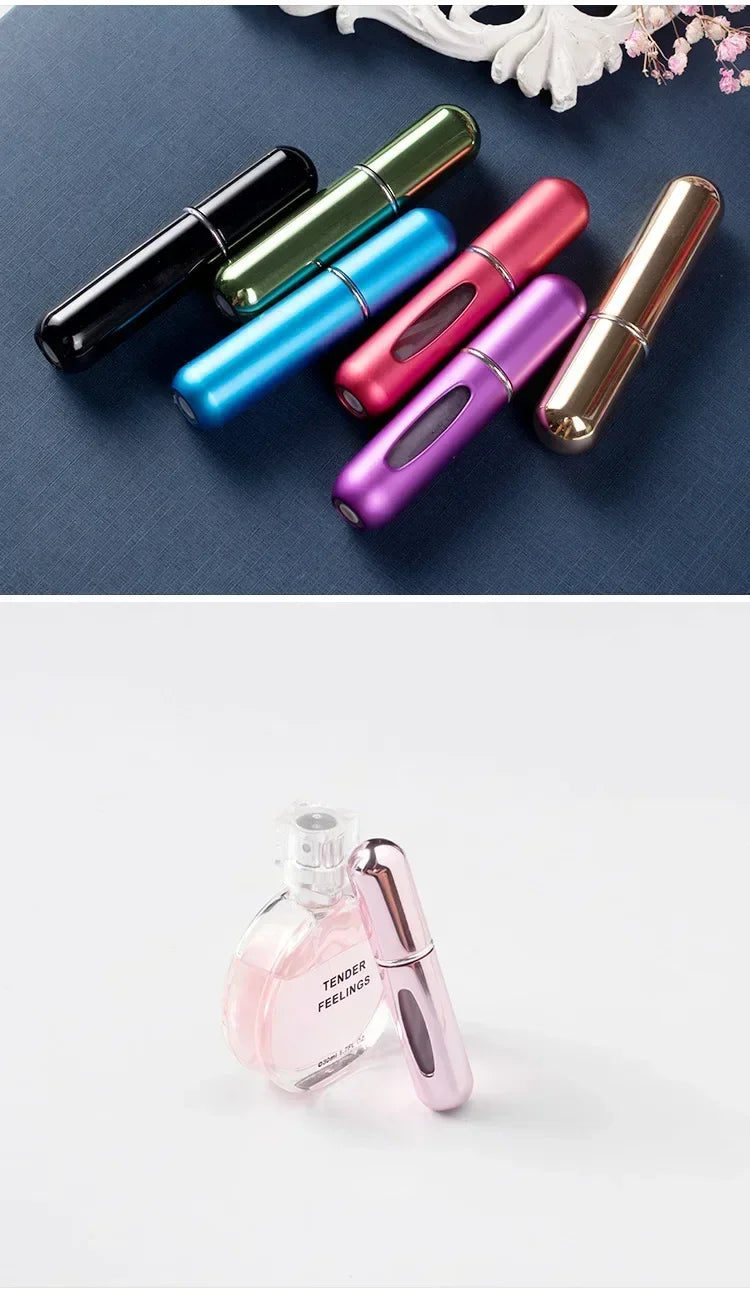 Mini Atomiseur Parfum Refillable 5/8ml – Voyage en Aluminium