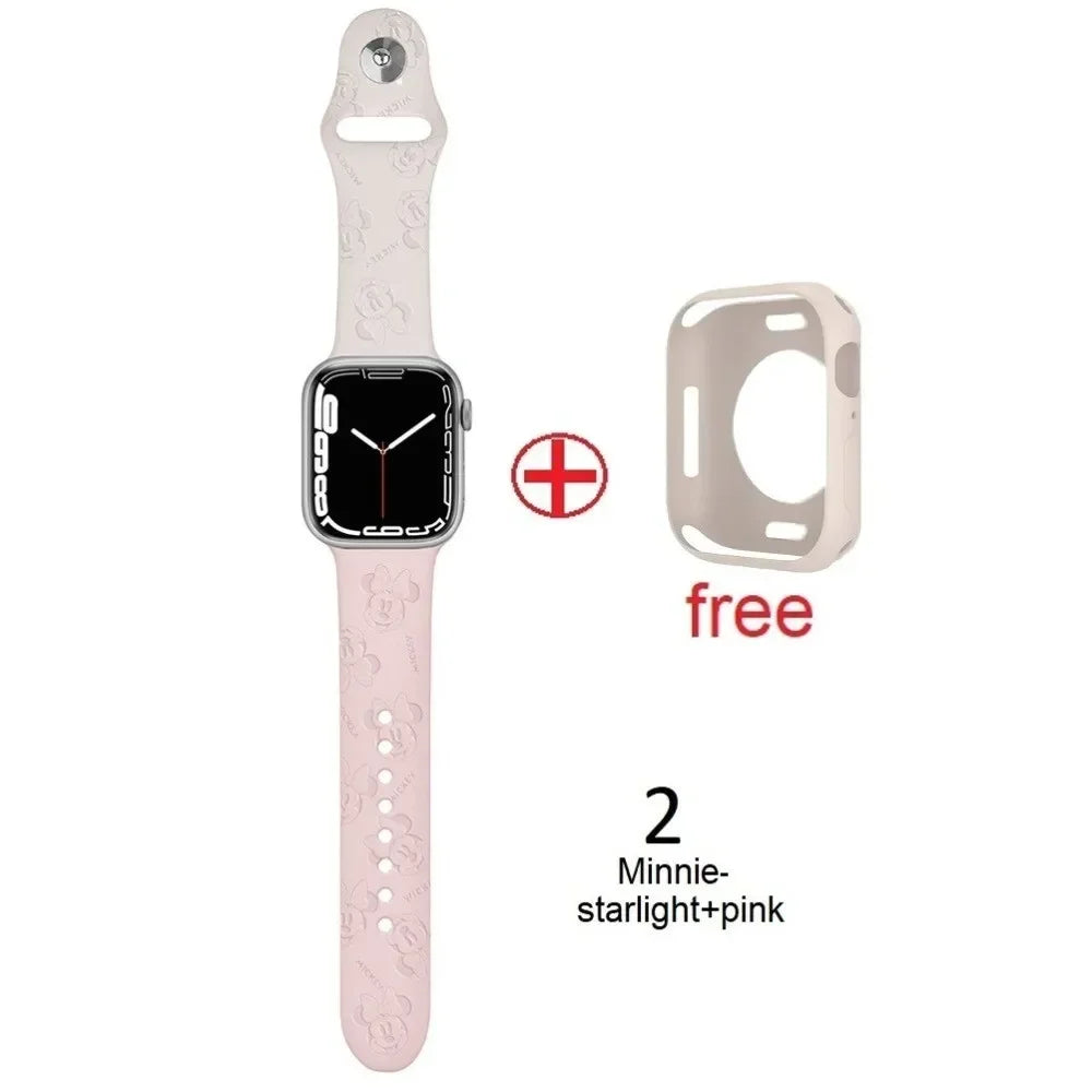 Etui gratuit et bracelet en silicone gravé compatible avec la montre