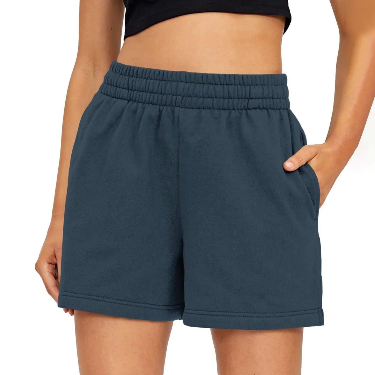 Shorts Femme – Taille Haute, Confortable & Poches