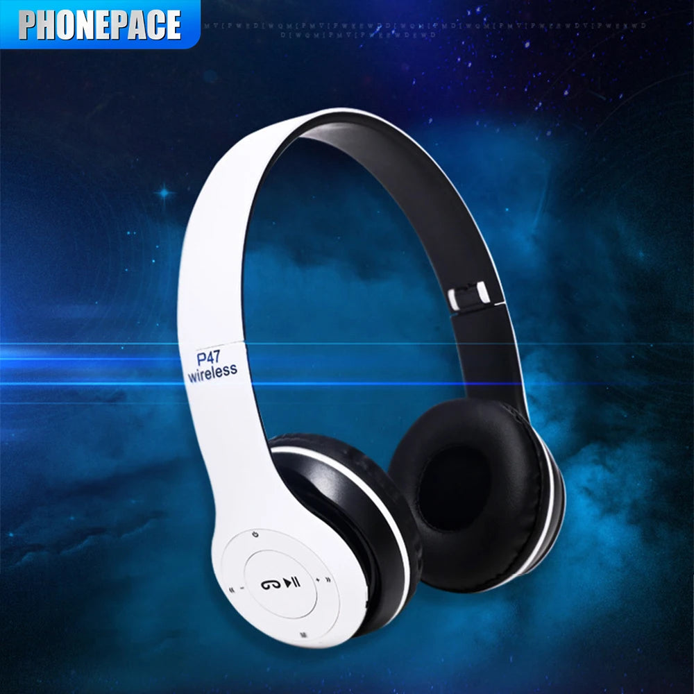 P47 Stereo 5.0 Bluetooth Headset – Sans Fil, Pliable