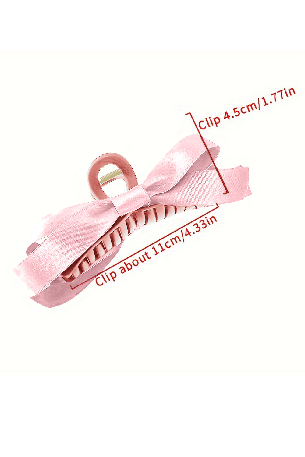 Barrette à cheveux avec ruban décoratif de couleur unie noire