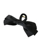 Barrette à cheveux avec ruban décoratif de couleur unie noire