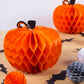 Lanterne en papier décorative orange Halloween Thanksgiving Pumpkin Honeycomb