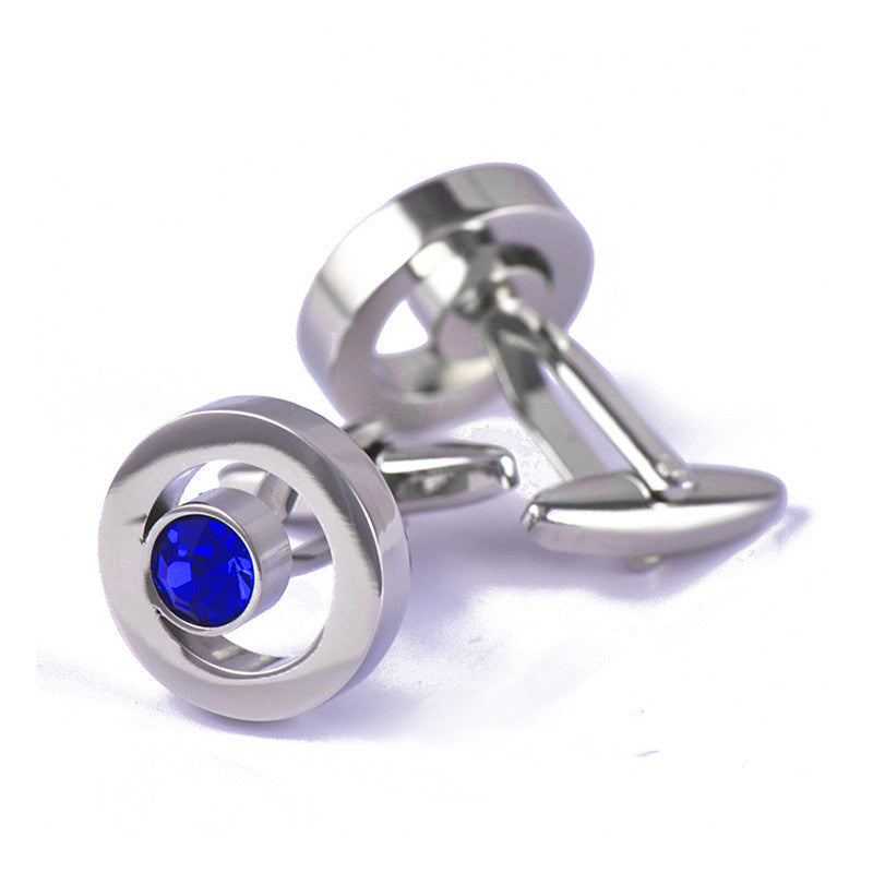 Boutons de manchette pour chemise en cristal de zircon pour hommes