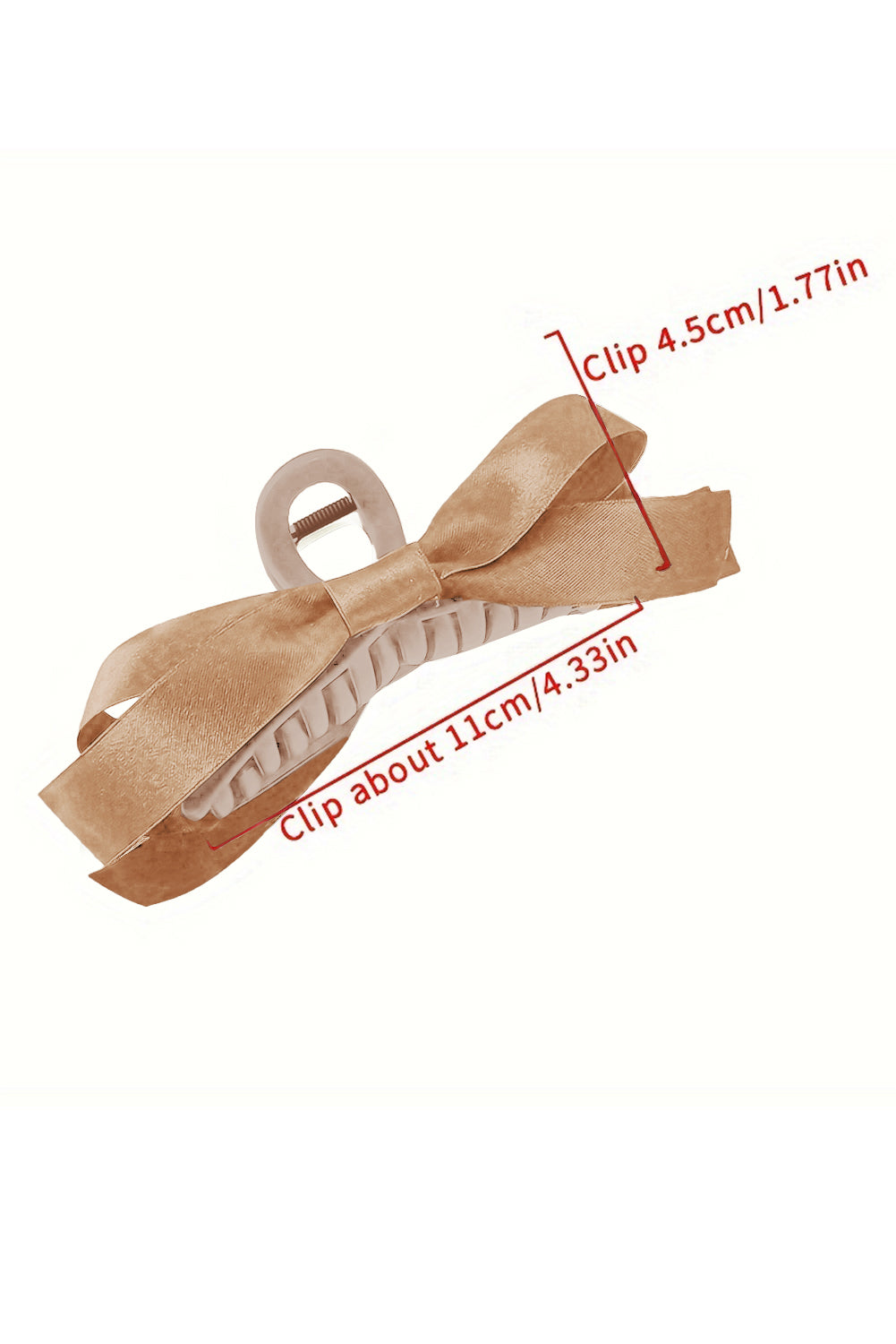 Barrette à cheveux avec ruban décoratif de couleur unie noire