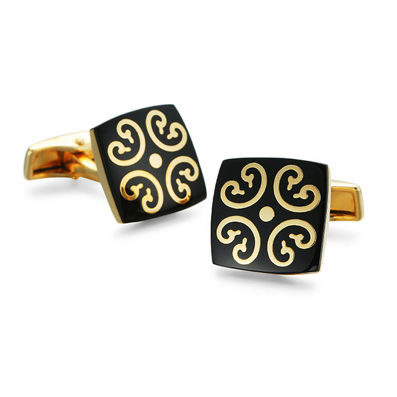 French Shirt Cufflinks Copper Material Gold