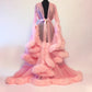 robe soirée en fourrure, transparente, sexy, pour femmes matures, chemises de nuit, longues robes de mariée