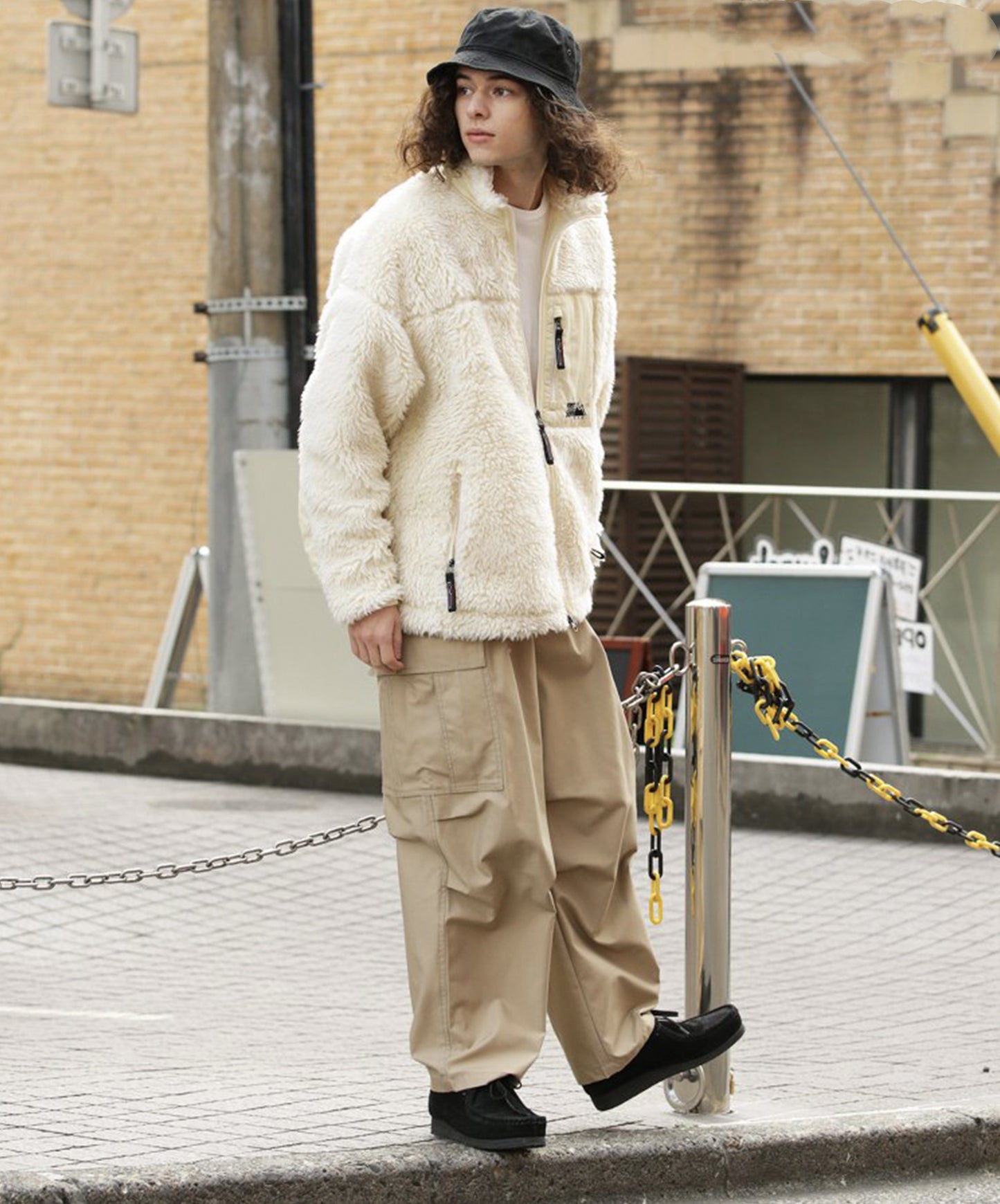 Manteau d'hiver ample et décontracté en peluche épaisse
