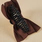 Barrette à cheveux avec ruban décoratif de couleur unie noire
