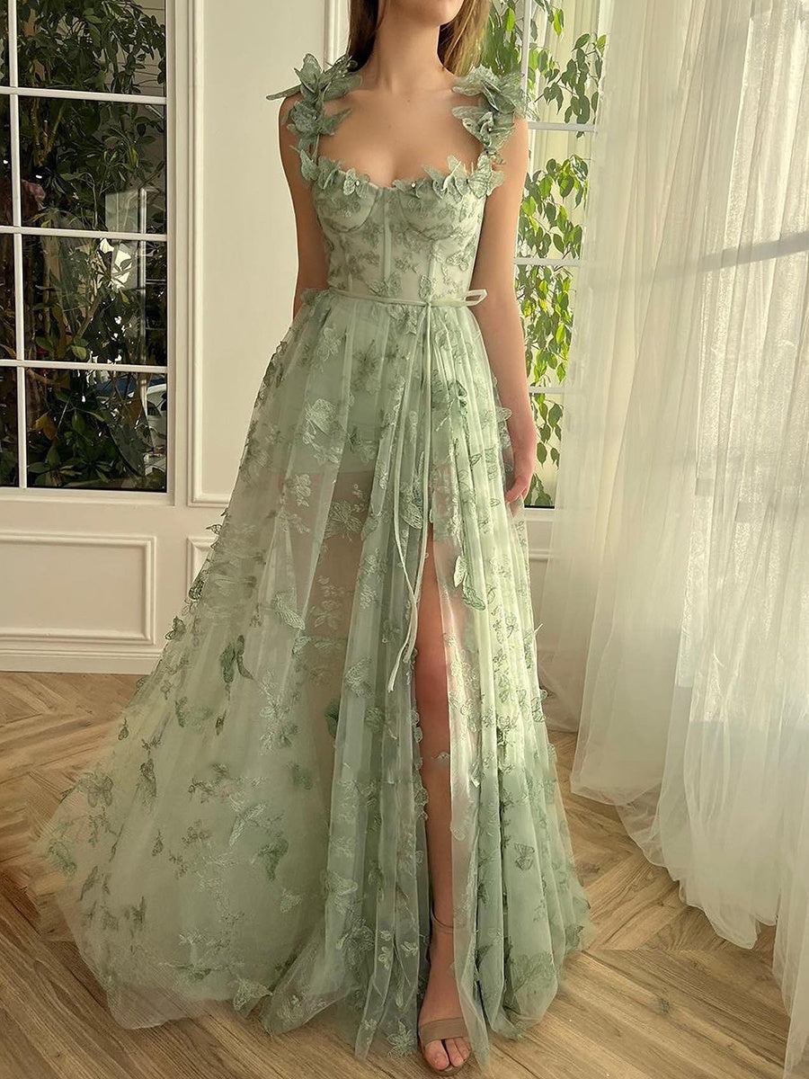 Robe de mariée demoiselle d'honneur à fleurs, robe de princesse