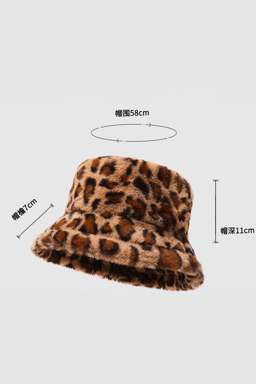 Thai Curry Leopard Peluche à large bord Chapeau de pêcheur d'hiver