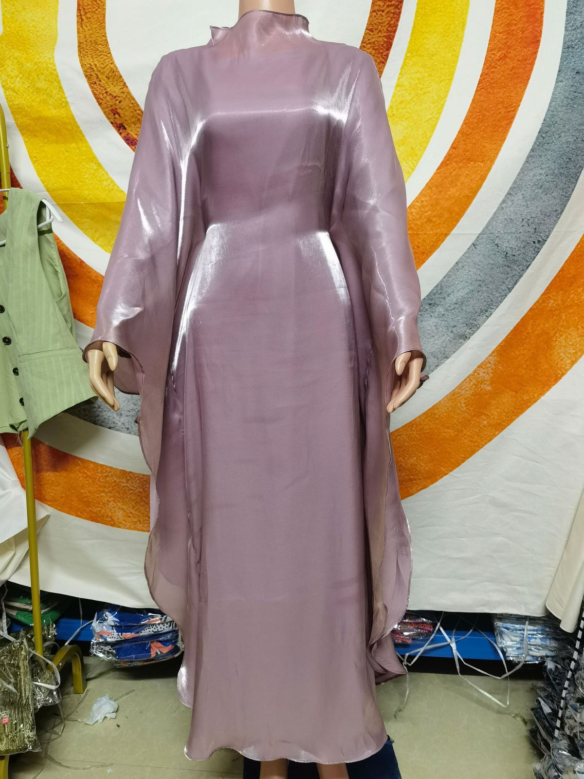 Robe soirée ample turque en polyester pour femme