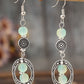 Boucles d'oreilles perlées argentées de style boho