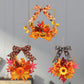 Couronne de fleurs artificielles orange Halloween Thanksgiving