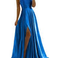 Robe de soirée, robe de bal, formelle, simple, fendue