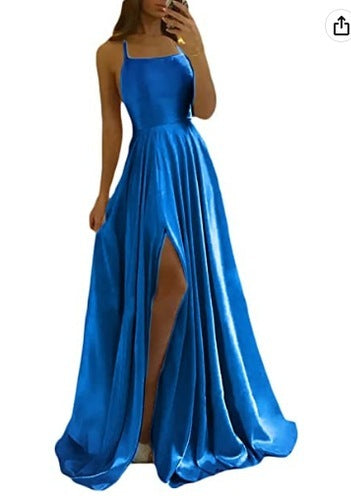 Robe de soirée, robe de bal, formelle, simple, fendue