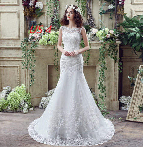 Robe de mariée sirène sexy en dentelle
