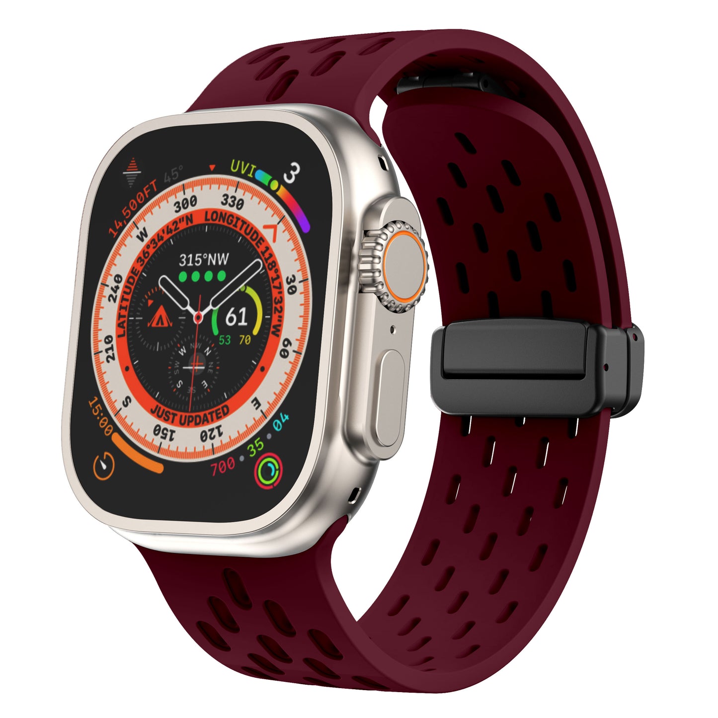 Montre de sport multifonctions avec bracelet en silicone