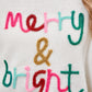 Pull en tricot à col rond Merry & Bright à paillettes blanches