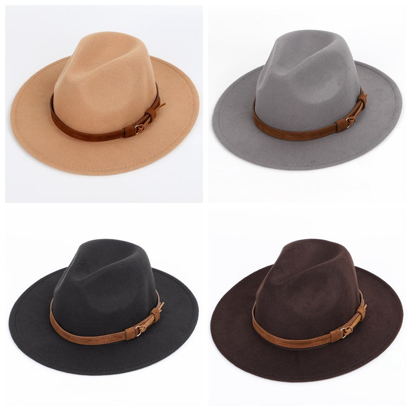 Chapeau de feutre à large bord pour homme