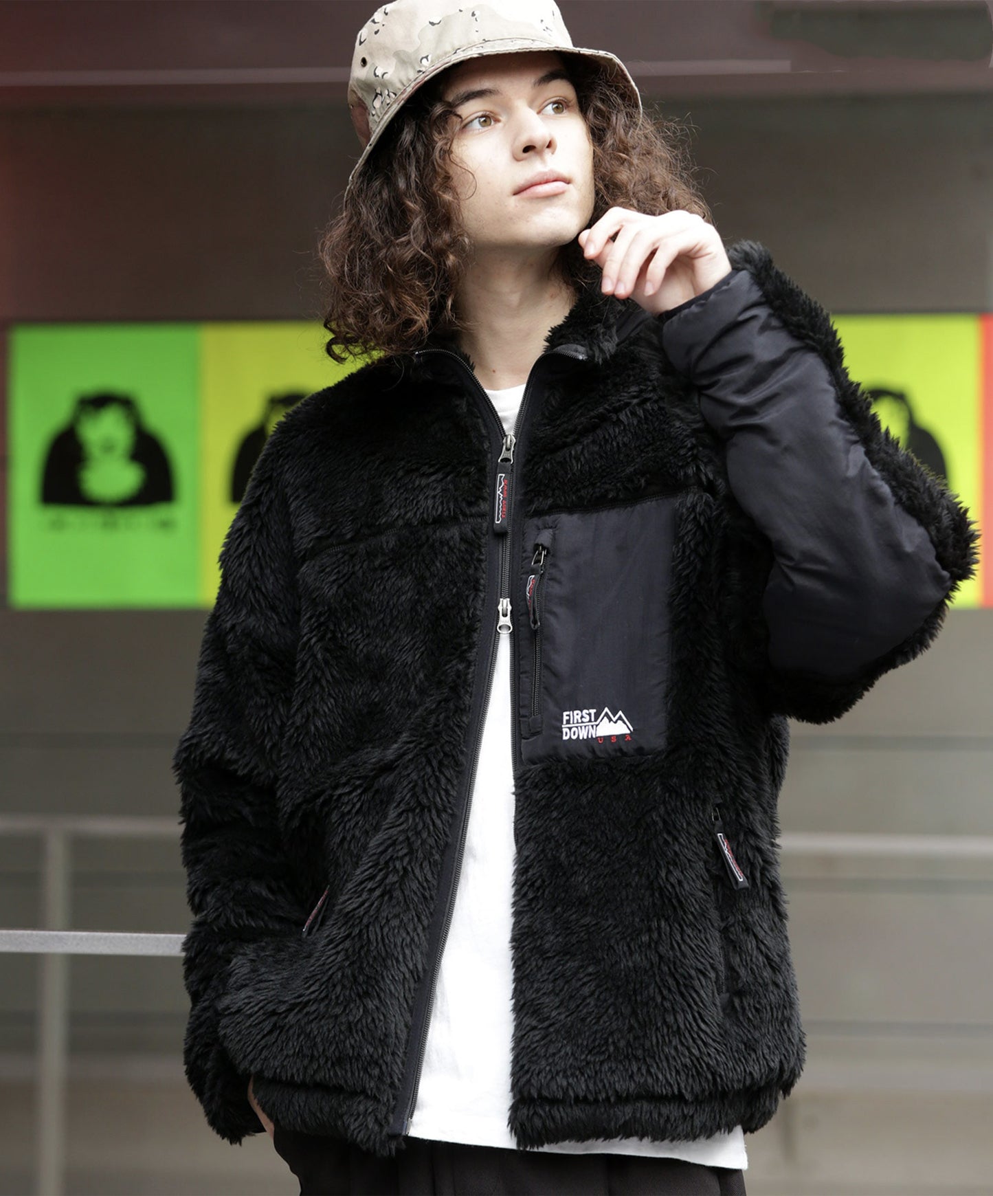 Manteau d'hiver ample et décontracté en peluche épaisse