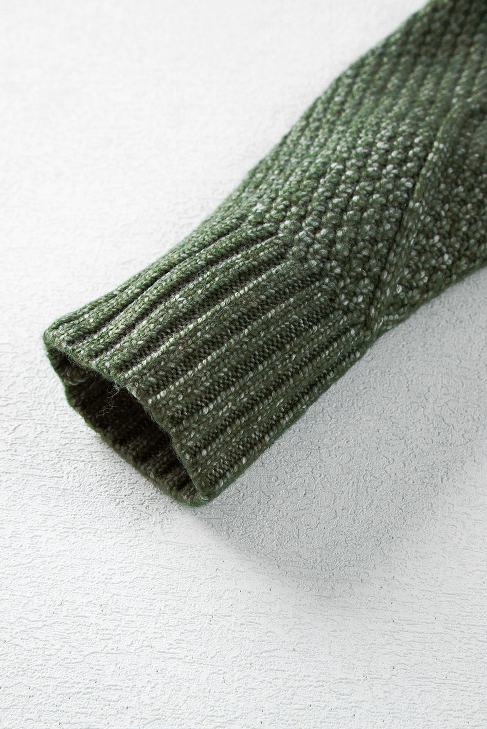 Robe chasuble à épaulettes en maille torsadée vert brumeux