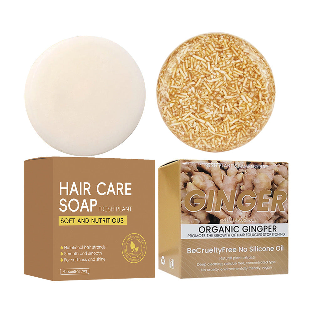 Savon shampooing au gingembre, noix de coco  pour soins de cheveux. Savon Fait Main