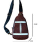 Mini sac Crossbody Rugby en cuir PU marron