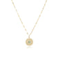 Petit collier soleil en acier inoxydable tendance or titane