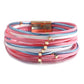 Bracelet vintage en cuir souple avec perles pour femme