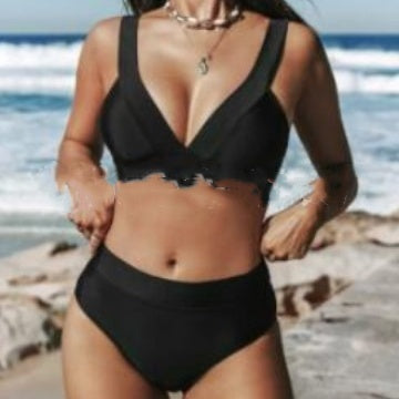 Bikini sexy slim de couleur unie pour femme