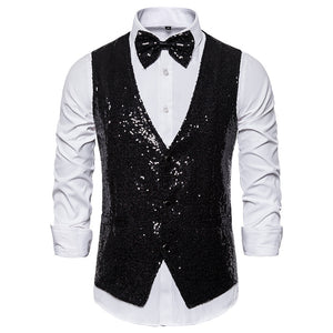 Gilet à paillettes pour costume de scène pour homme