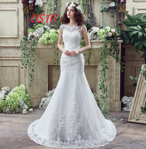 Robe de mariée sirène sexy en dentelle